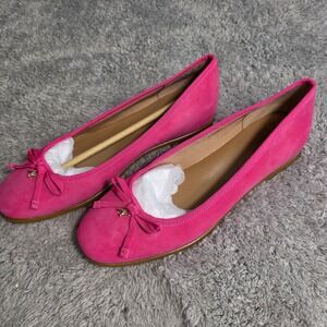 NWOB Naturalizer Pink Suede Ballet Flats with Bow